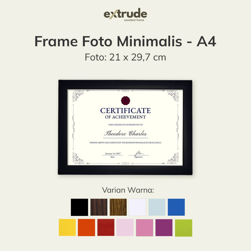 EXTREME Minimalist Frame 21x29.7cm (A4) ใบรับรอง Diploma กรอบรูป