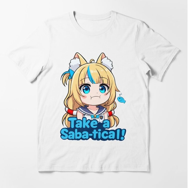 Sameko Saba Vtuber พาซาบะ-ติคอล! Mario Party Sticker (Ver 2) เสื้อยืด Essential