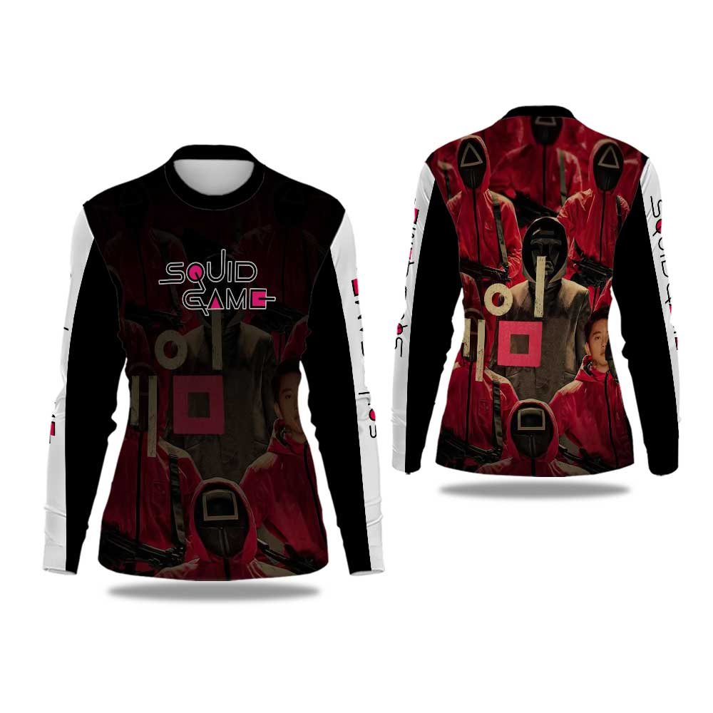 เสื้อยืดผู้หญิง Jersey SQUID GAME / Jersey SQUID GAME Fullprint Art-04