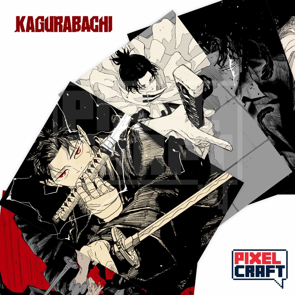KAGURABACHI โปสเตอร์ติดผนังตัวละครอนิเมะ ( Manga Panel Ver.) ขนาด - A3