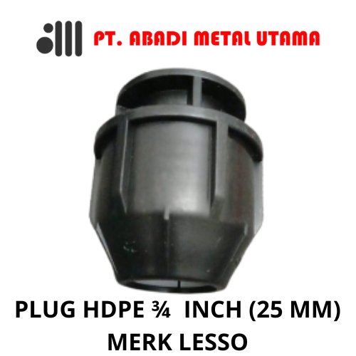ปลั๊ก HDPE FITTING HDPE 3/4 นิ้ว (25MM) COMMPRESSION LESSO BRAND / HDPE PIPE CAP 3/4 INCH (25MM)