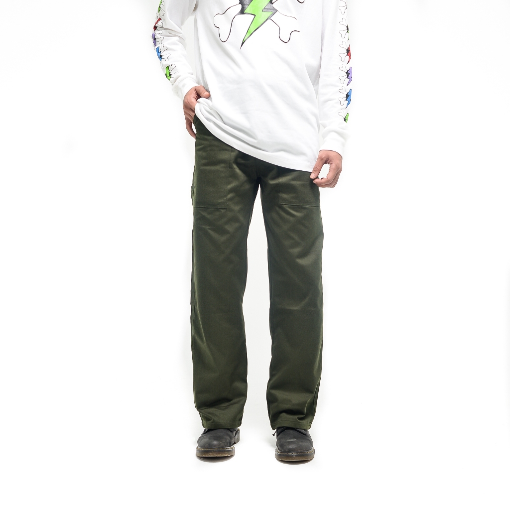 Dryroots Inc Chino Fatigue กางเกง Twill กางเกงปกติ Fit OG Army