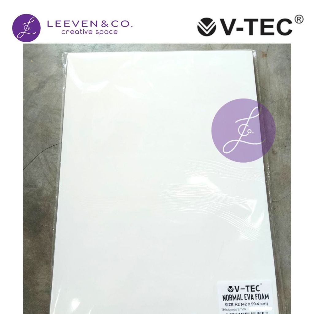 V-TECH EVA FOAM สีขาว ขนาด 59.4 CM X 42 CM THICKNESS 2MM / ATI FOAM SPONGE