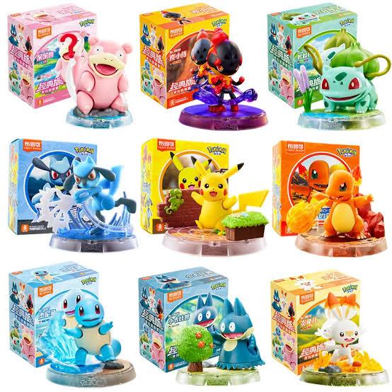 BLOKEES ตัวเลข Pokémon Pikachu Psyduck charmander Eevee Sprigatito Riolu- CVS