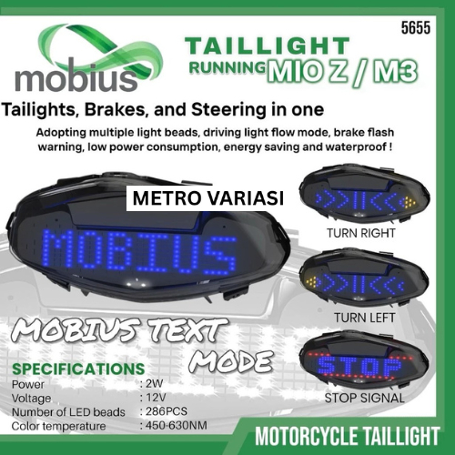 Yamaha MIO Z / M3 MOBIUS Stoplamp รุ่น Mobius Text Running