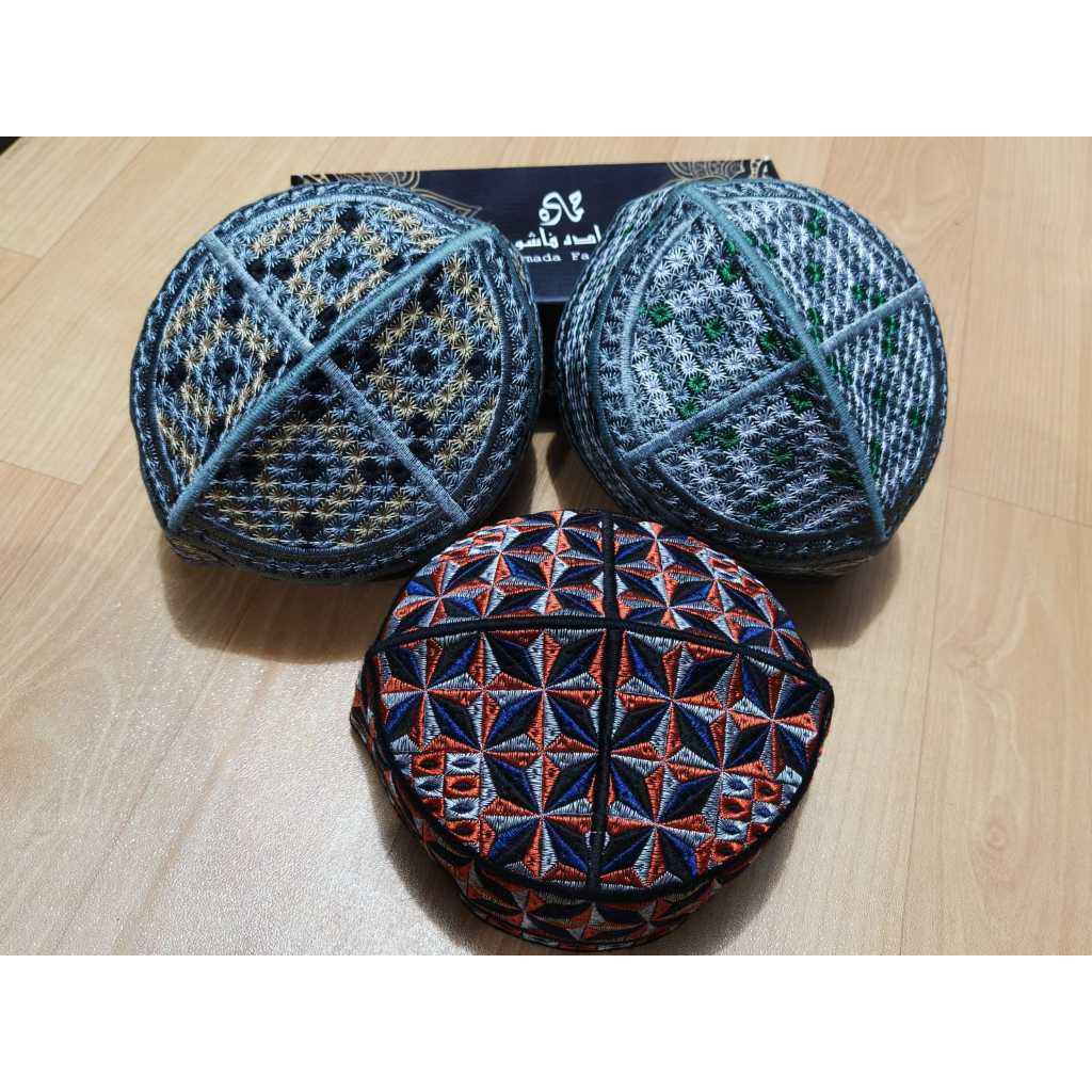 หมวกฮามาดะจัมโบ้ ขนาด 10/60 หมวกปากีสถานปักลาย หมวกปากีสถานพรีเมี่ยมพร้อมงานปักเต็มรูปแบบ