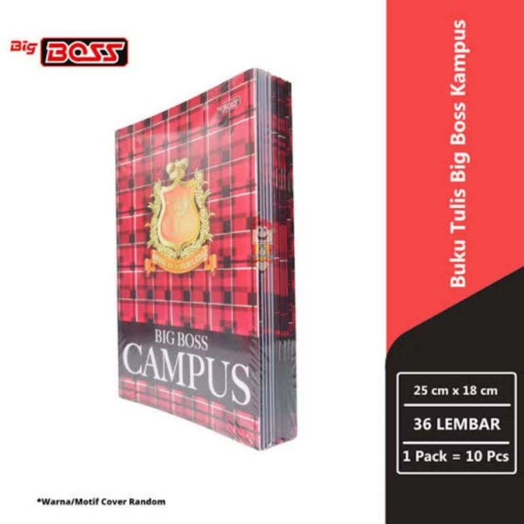 [PACK 10 BK] BIG BOSS NOTEBOOK CONTAINS 36 แผ่น / BIG BOSS CAMPUS BOXY LONG NOTEBOOK