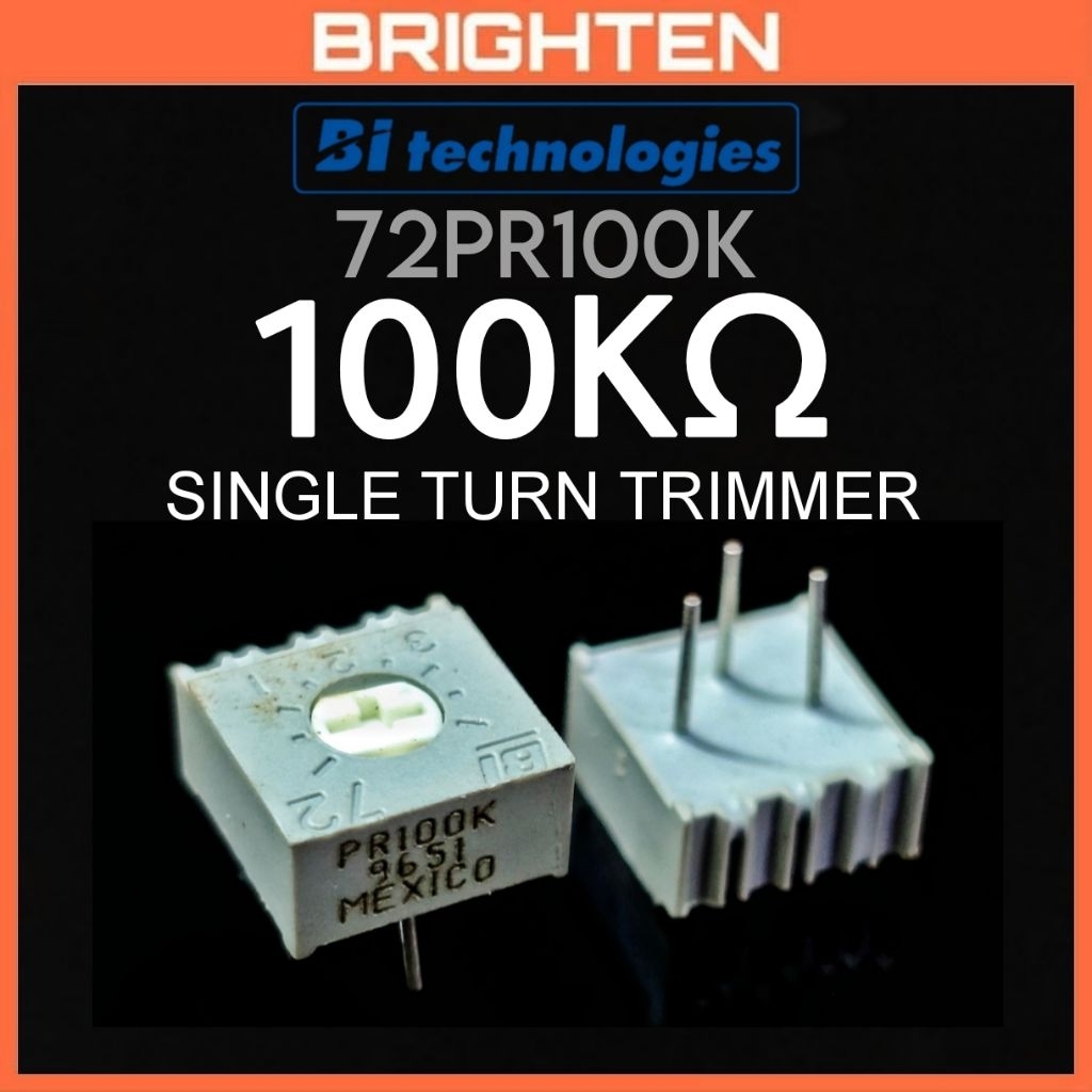 ไฟเลี้ยวเดี่ยว 100K Trimpot Variable Resistor BI TECHNOLOGY 72PR100K