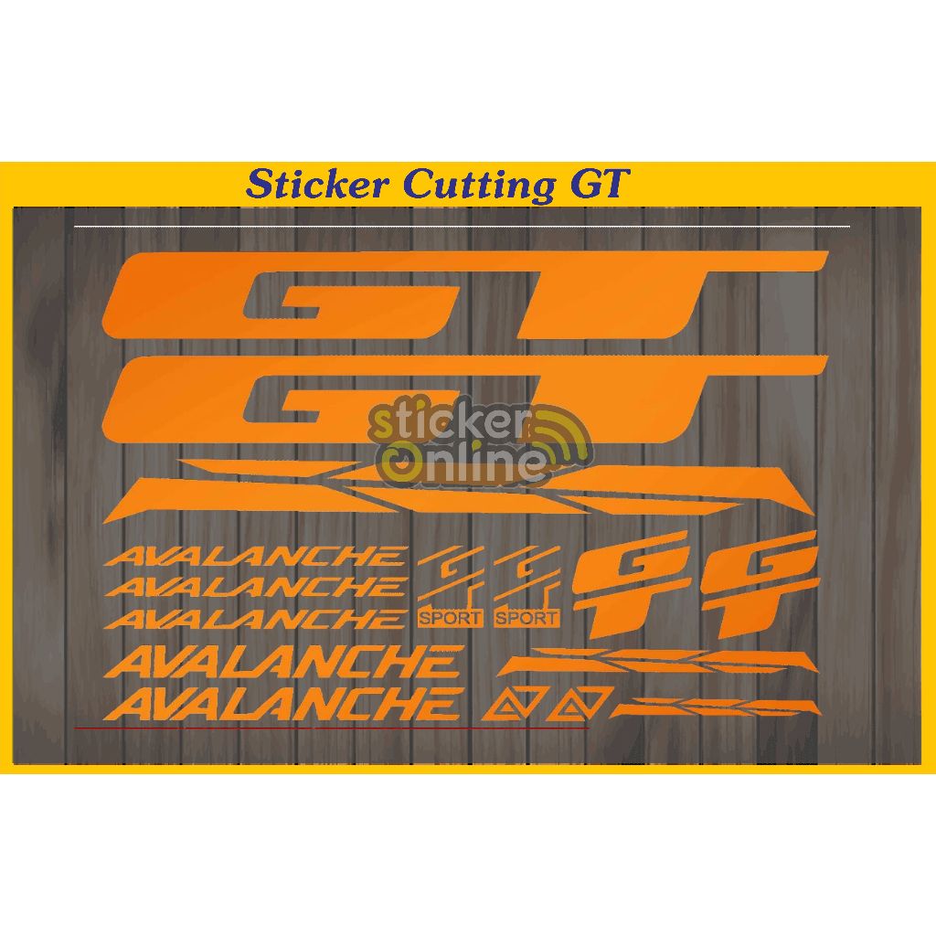 GT BIKE AVALANCHE สติ๊กเกอร์ตัดกรอบ GT BIKE