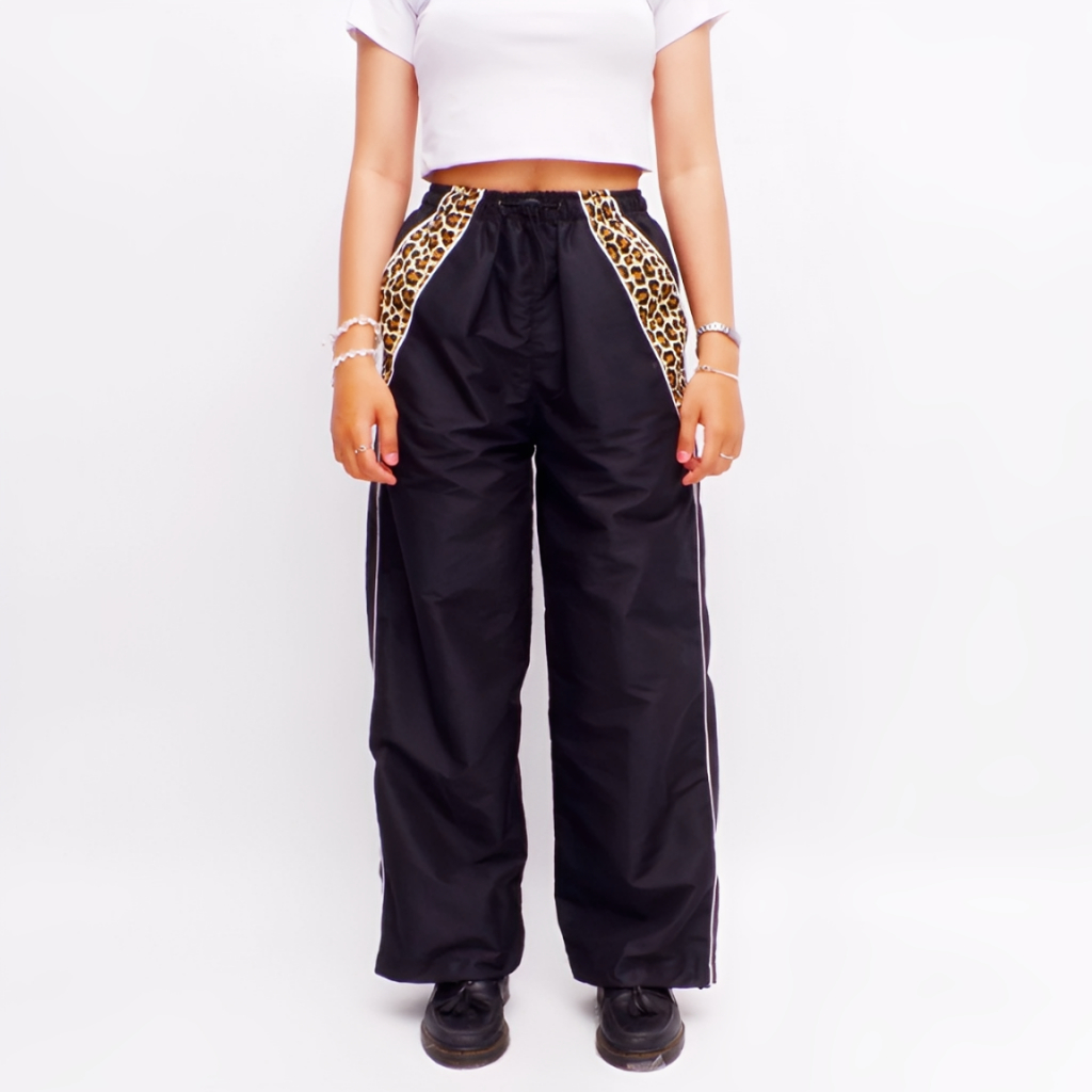 LEOPARD BAGGY PANTS / BAGGY PANTS Y2K LEOPARD MOTIF