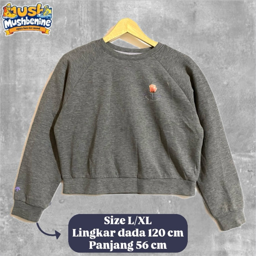 Mushbenine - CREWNECK DESC3NTE CROP TOP Size L/XL LD 120 P 56 (รหัส Cr-1901)