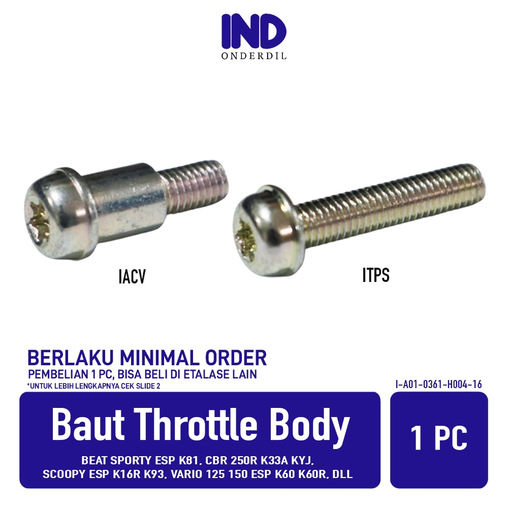 PARTY คันเร่ง Body Bolt TPS BeAT Sporty eSP K81 & CBR 250R K33A KYJ CRF250 Rally & Scoopy K16R K93 &