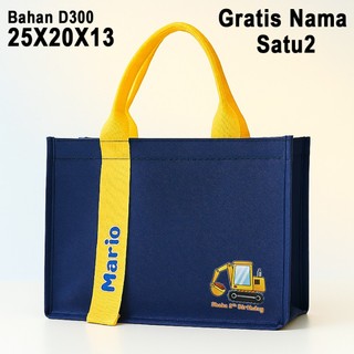 Tas Hampers Premium Ulang Tahun anak custom Excavator Bahan D300