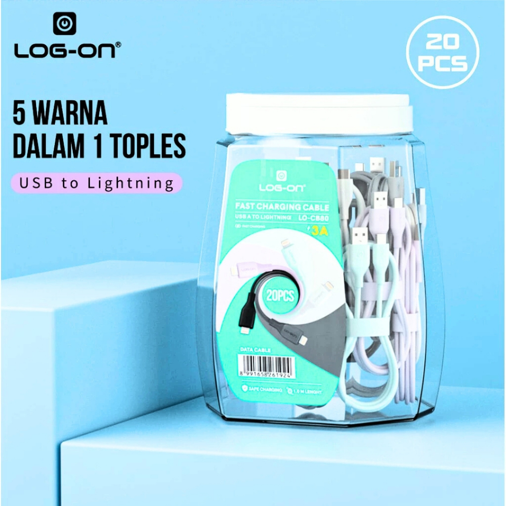 Log On สาย Type C 20 ชิ้น iPhone Fast Charge 3A