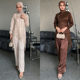Hijablabel - NADEEN ONESET KEKINIAN TERBARU ( dapat atasan+celana+outer /ONESET KONDANGAN/ONESET TERBARU/SETCEL ELEGAN/