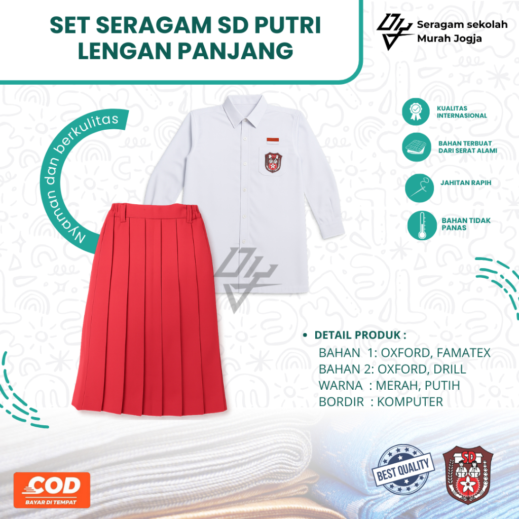 ELEMENTARY SCHOOL UNIFORM SET 1 ชุด ELEMENTARY SCHOOL GIRLS UNIFORM SET ELEMENTARY SCHOOL GIRLS UNIF