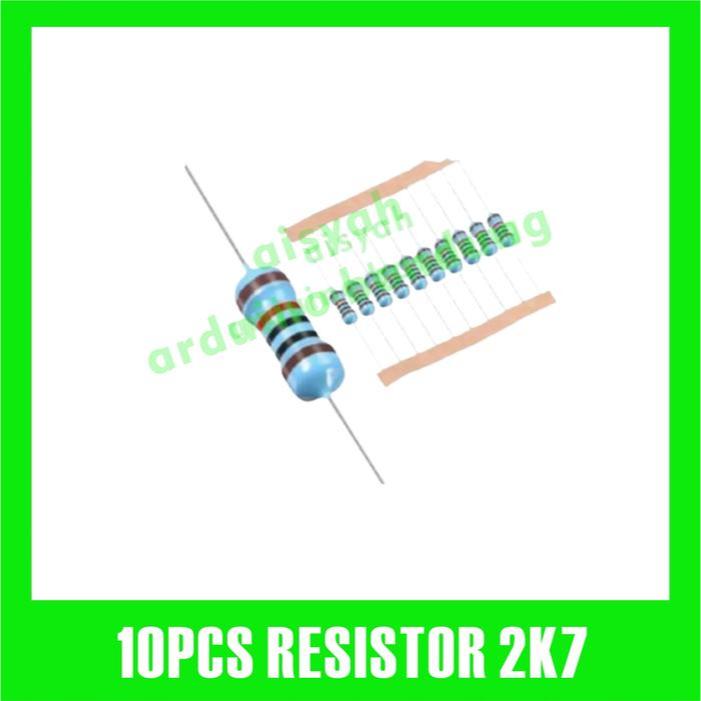 10X RESISTOR 2K7 2K7OHM 1/4W 1% ฟิล์มโลหะ
