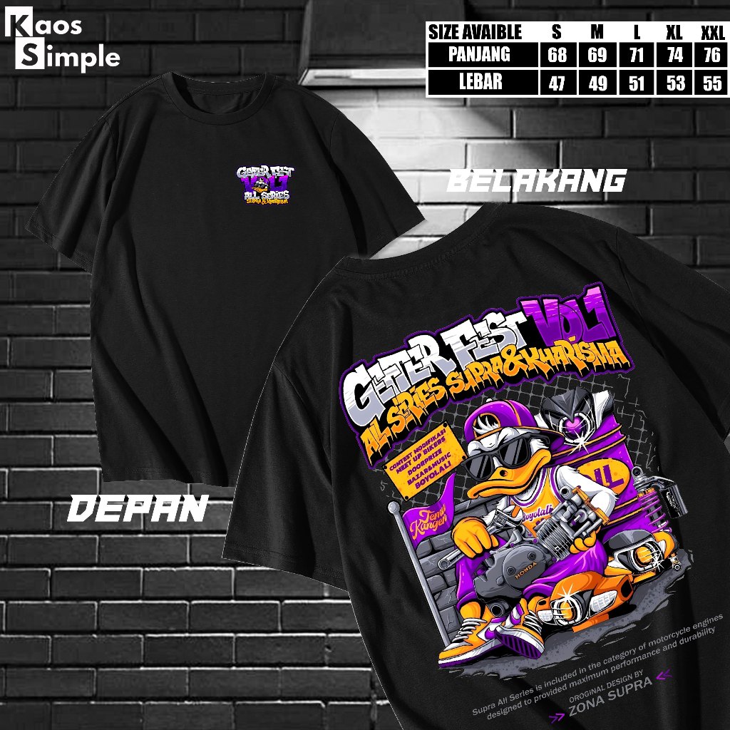 Supra Boyolali GETTERFEST เสื้อยืด Unisex - เสื้อยืดผู้ชายและผู้หญิง - เสื้อ Supra KAOSSIMPLE.IDN
