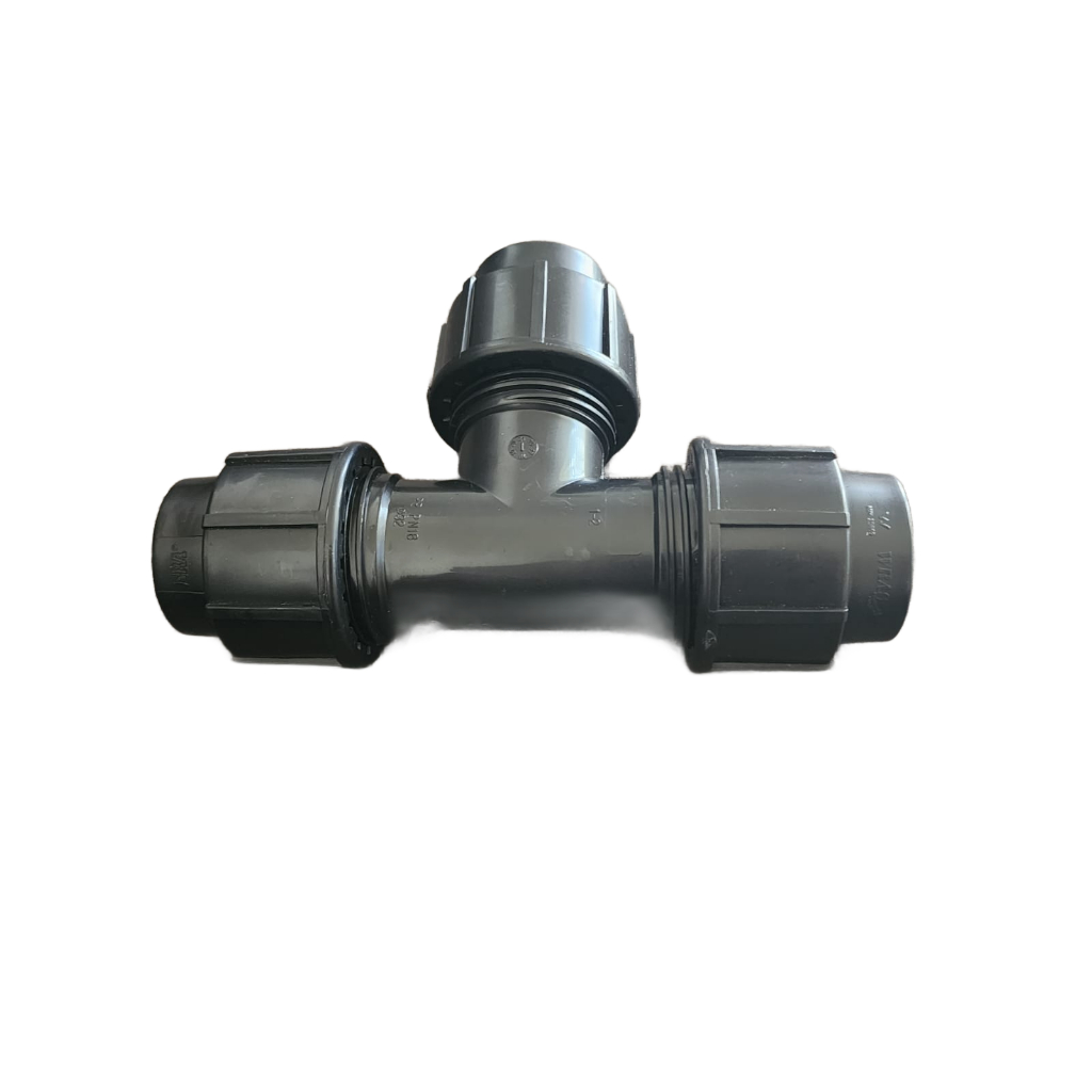 FITTING HDPE EQUAL TEE HDPE 1.5 INCH (50MM) COMPRESSION