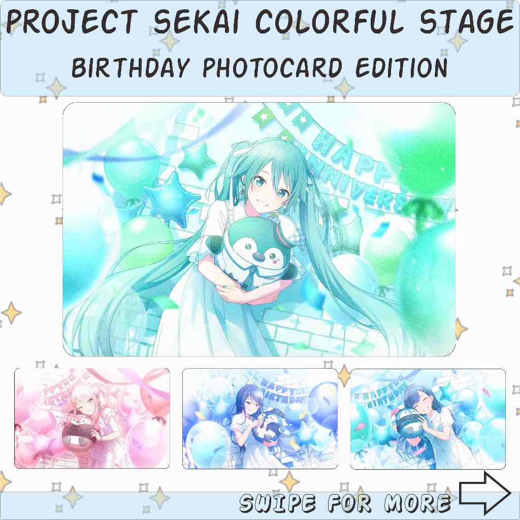 PROJECT SEKAI COLORFUL STAGE BIRTHDAY VER EDITION เกมอนิเมะโฟโต้การ์ด