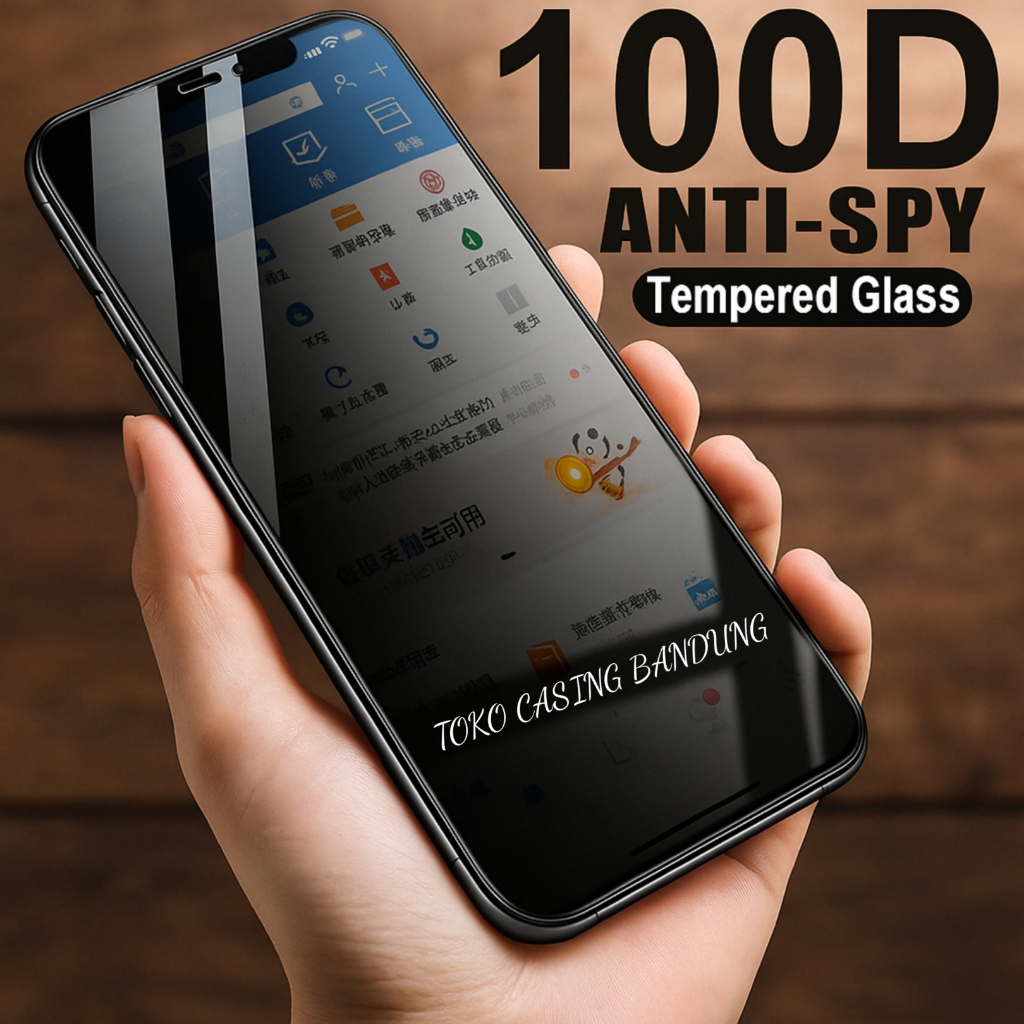 กระจกนิรภัย Anti SPY Privacy Glossy All Type Oppo A18 A17 A17K A16 A16S A16K A15 A15S A1K A3S A5S A1