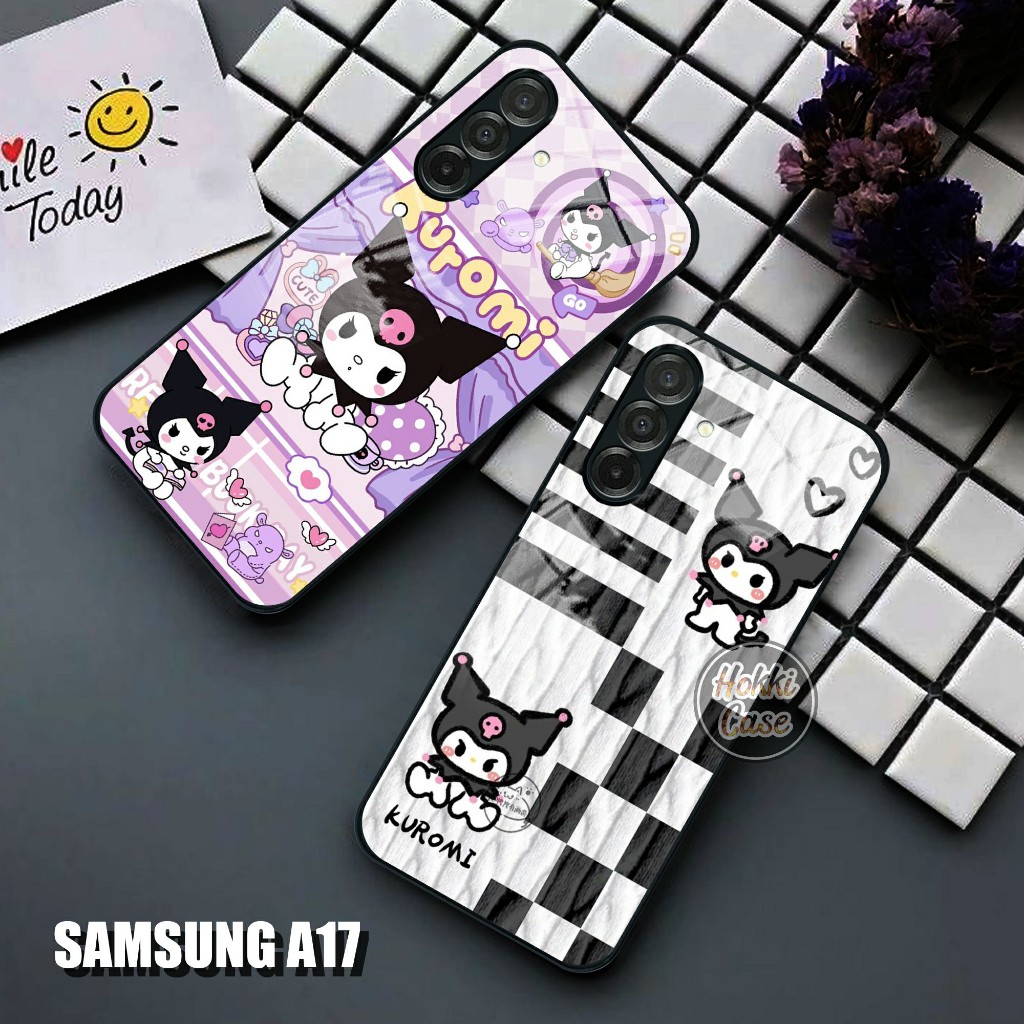 เคส HP Samsung A17 Kuromi Motif - เคส Samsung A17 Glass SoftCase ล่าสุด - เคสโทรศัพท์ Samsung A17 - 