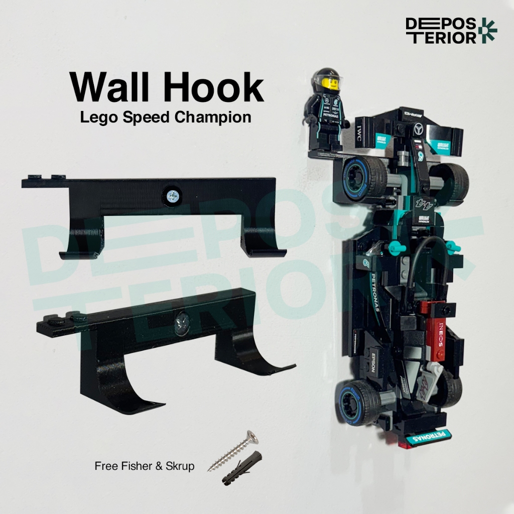 GANTUNGAN Wall Hook Lego Speed Champions - Lego Hanger - Lego car Hook