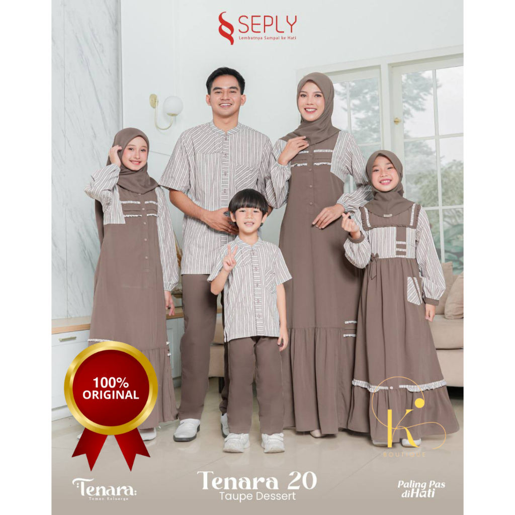 Seply Tenara 20 Taupe Dessert Family Sarimbit Dress