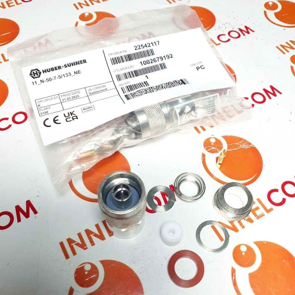 11_N-50-7-5/133_NE HUBER SUHNER N ชาย RG214 RG213 RG393 เดิม