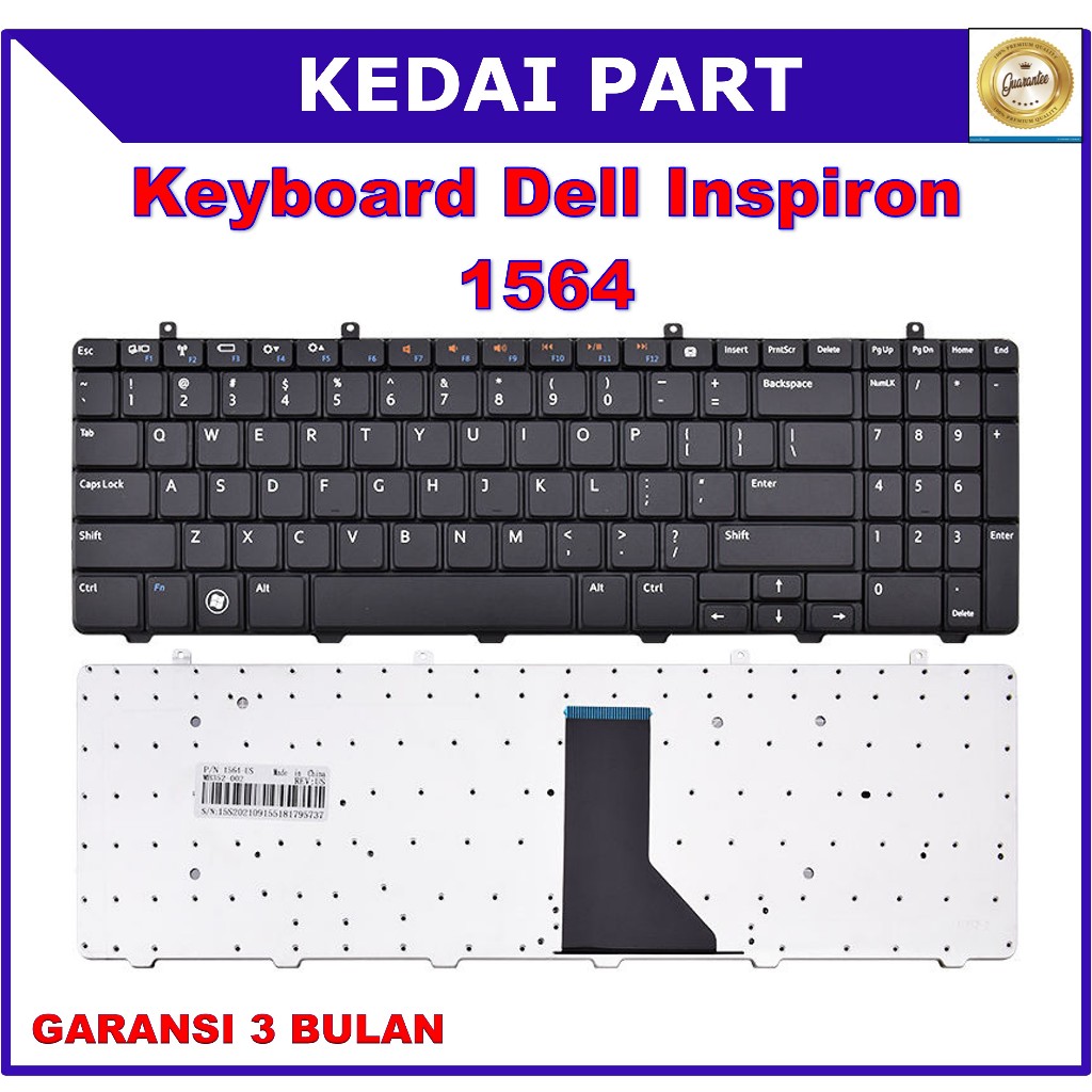 แป้นพิมพ์แล็ปท็อป Dell Inspiron 1564 L1564 1564D P08F 0XHKKF V110546AS1 JVT97 UM3 NSK-DJE01