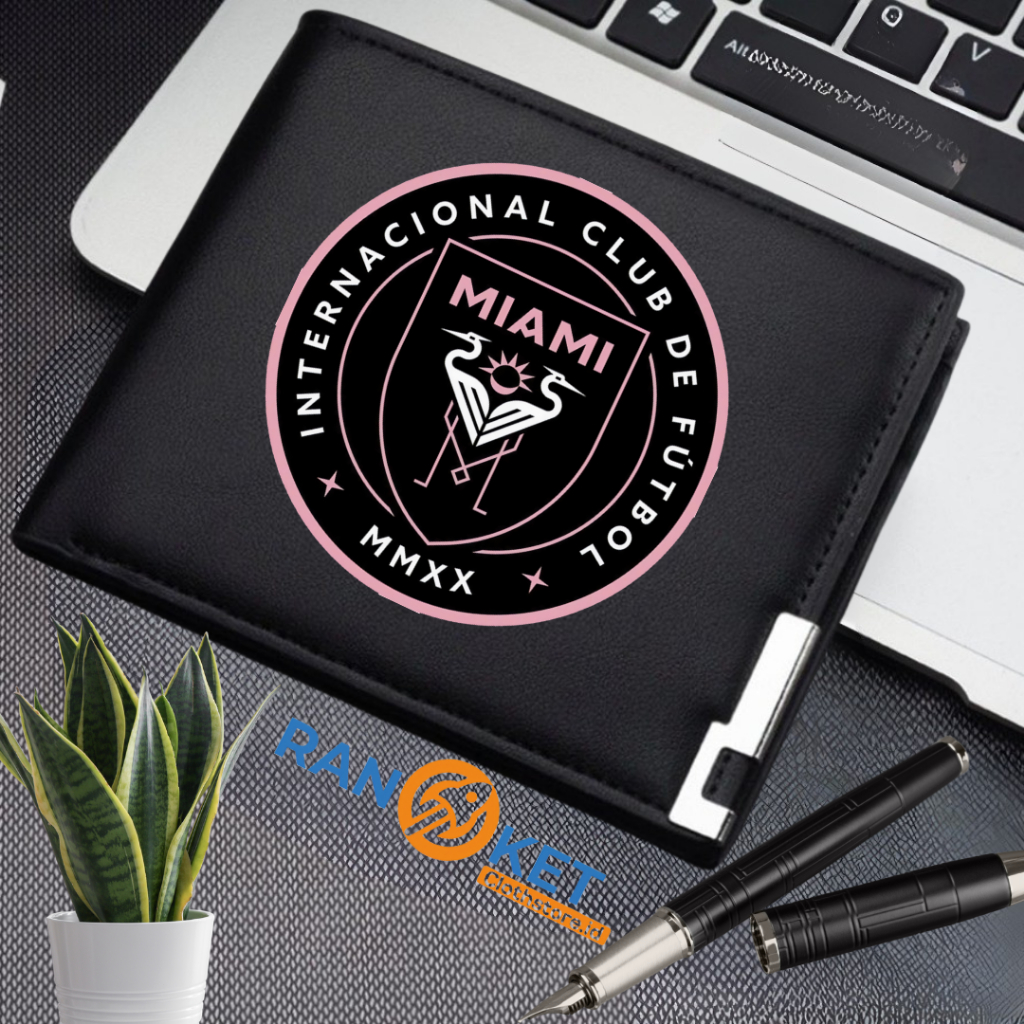 Inter Miami Childrens Wallet I Inter Miami Mens Folding Wallet I Synthetic Childrens Leather Wallet