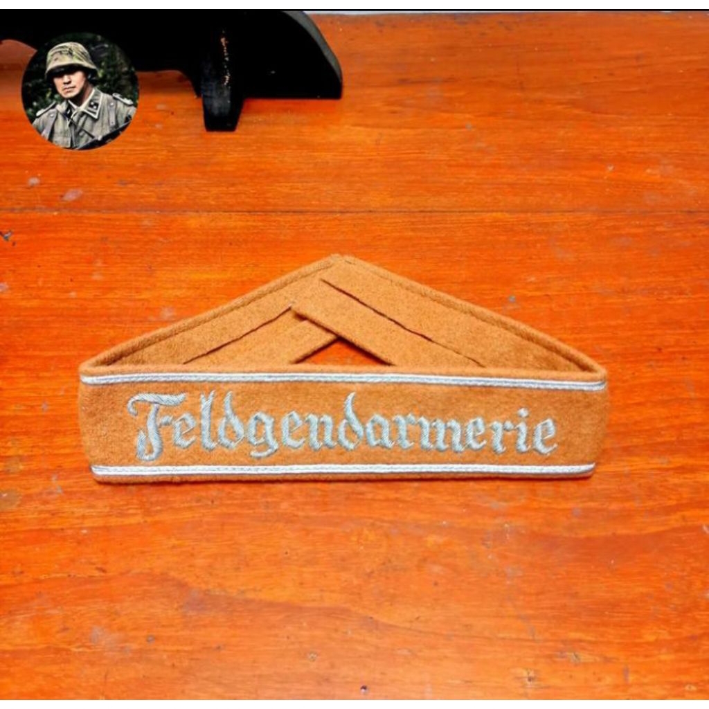 นําเข้า CUFF TITLE WOOL - GERMANY WEHRMACHT ARMY WW2 - FELGENDARMERIE (ตํารวจอนามัย)