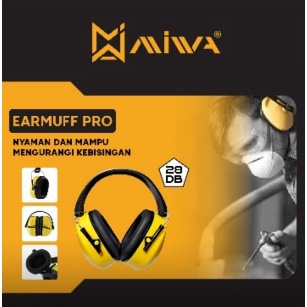 MEIWA Earmuff Safety Series 28 dB Earmuffs - PRO SERIES
