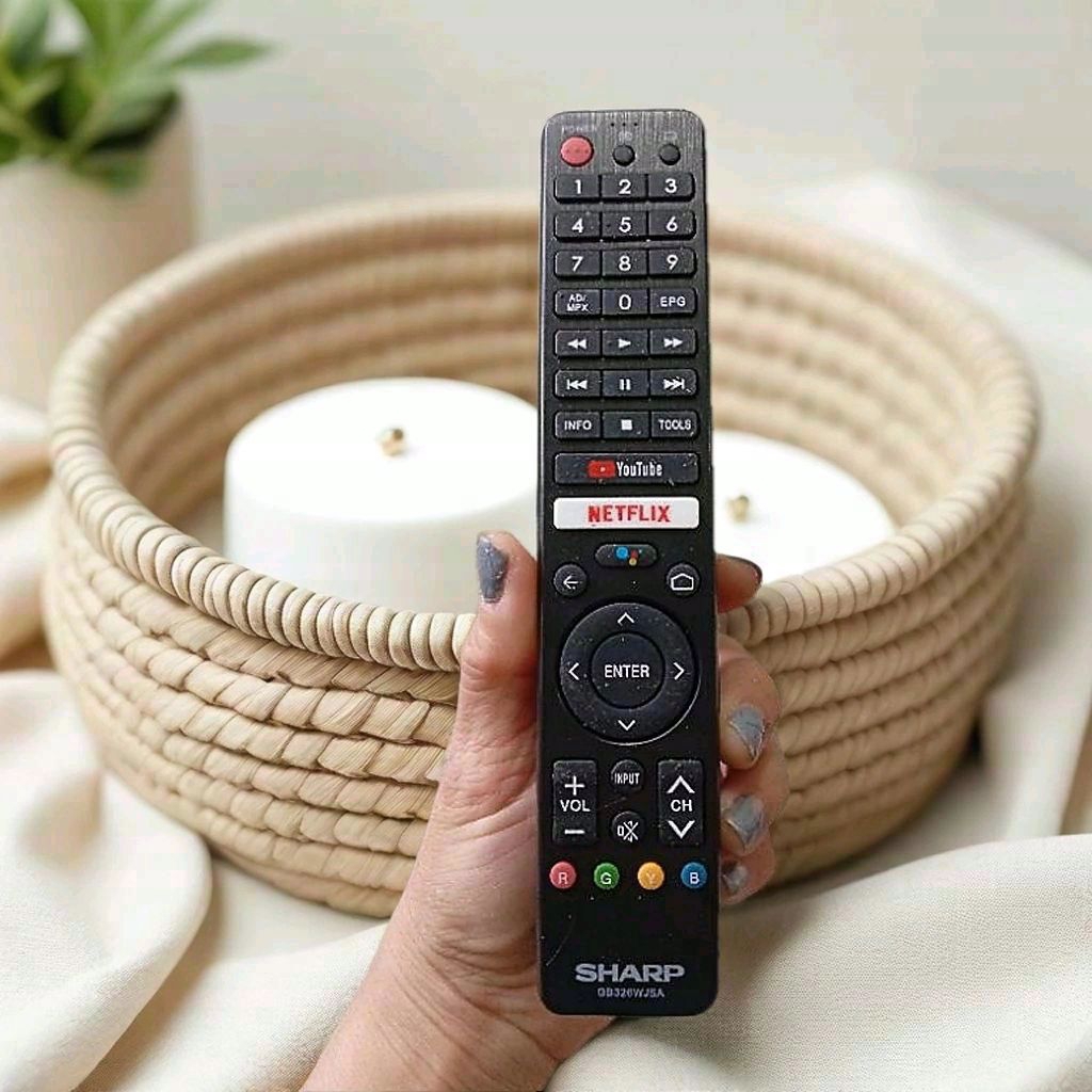 รีโมททดแทนสําหรับ Sharp Aquos LCD LED สมาร์ท Android TV GB326WJSA IR (ไม่ใช่คําสั่งเสียง) 2T-C42BG1i