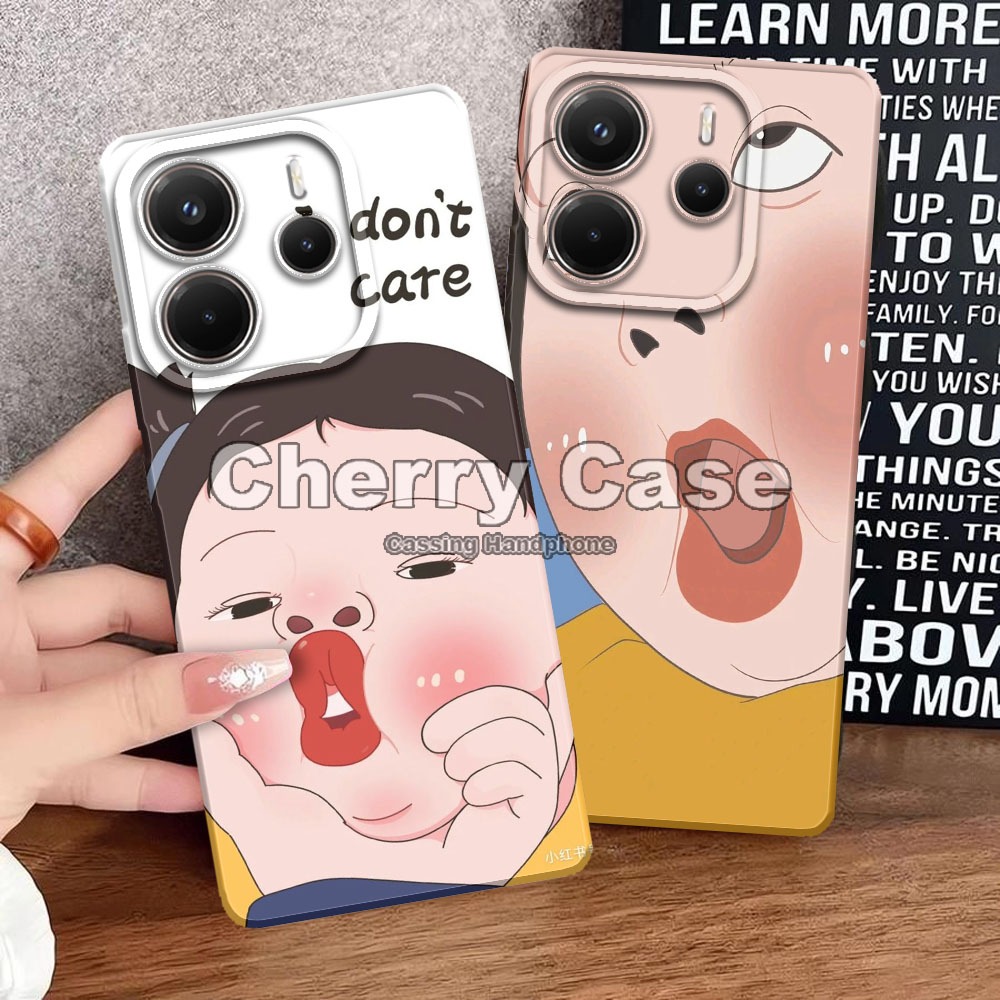Cherry Acc QW1 SoftCase Pro กล้องน่าเกลียดสําหรับ Redmi หมายเหตุ 14 4G/5G Kesing กรณี Hp Cassing Han