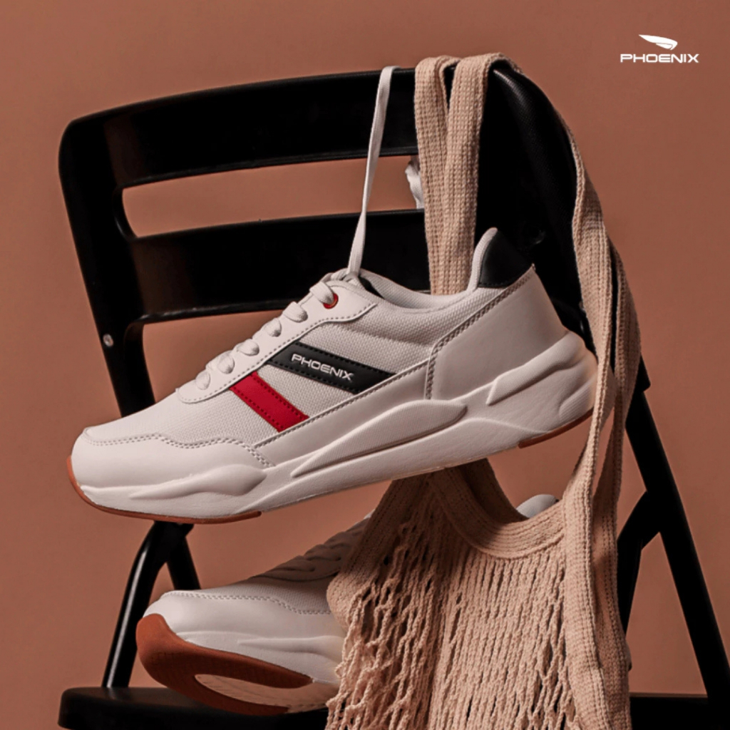 VJG x Phoenix Official - รองเท้าผ้าใบผู้ชาย - Hikaru White/Dark Blue