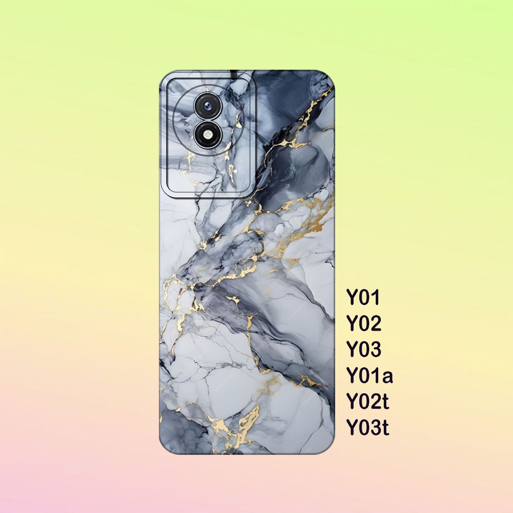 เคส HP Vivo Y01, Y01a - Vivo Y02, Y02t - Vivo Y03, Y03t - เคสโทรศัพท์ซิลิโคนยางดํายืดหยุ่นหนา