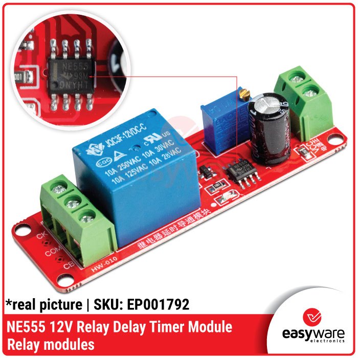 NE555 Delay Timer module DC 12V พร้อม optocoupler