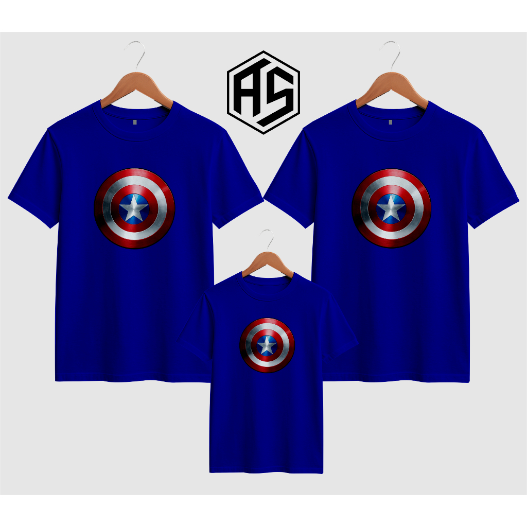 CAPTAIN AMERICA FAMILY COUPLE T-SHIRT SUPER HERO T-SHIRT