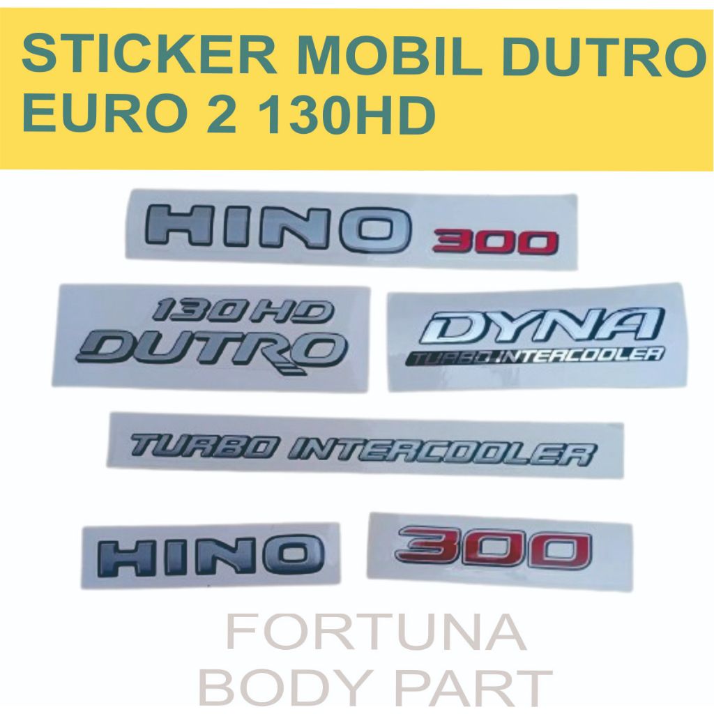 สติ๊กเกอร์สําหรับ DUTRO 130HD EURO 2 สติ๊กเกอร์ติดรถ "HINO 300" สติ๊กเกอร์ "130HD DUTRO " สติ๊กเกอร์