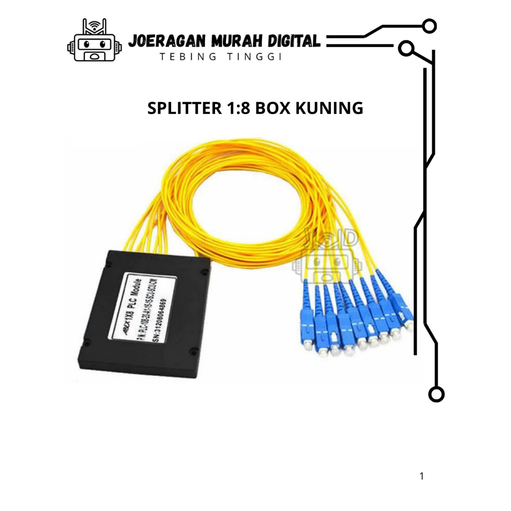 SPLITTER 1:8 YELLOW BOX FIBER OPTIC (FO)