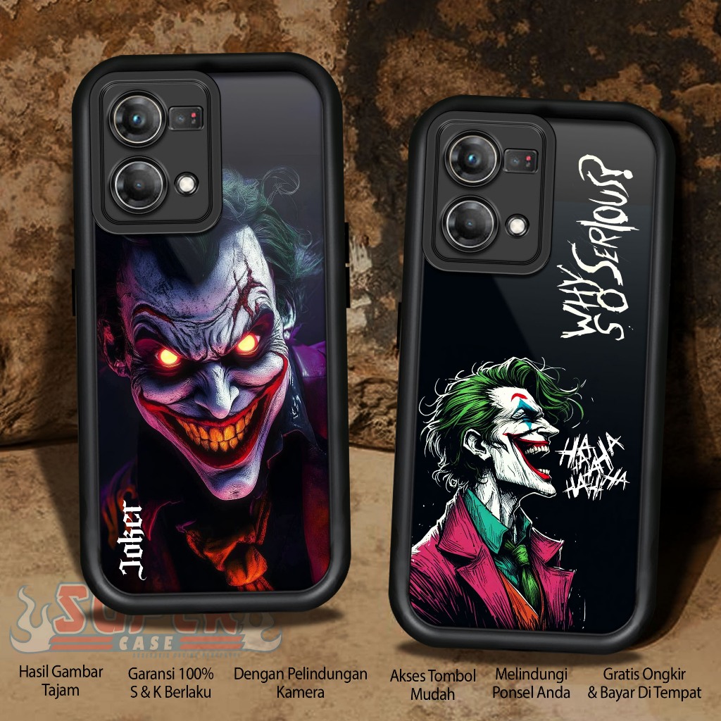 เคสพรีเมี่ยมเข้ากันได้สําหรับ OPPO RENO 7 4G RENO 8 4G CPH2363 CPH2457 Motif [ JOKER ] เคส Softcase 