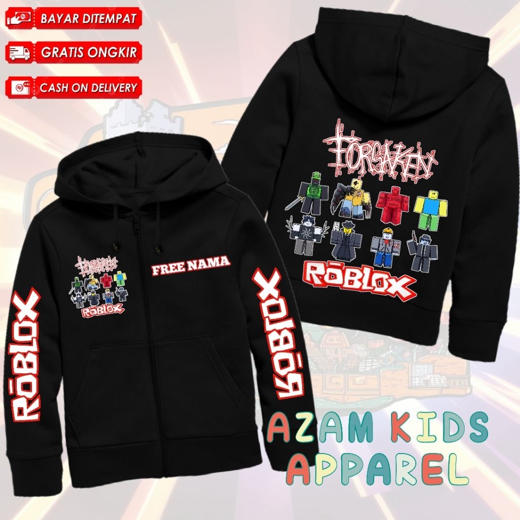 Roblox Forsaken Game Kids Hoodie Jacket All ตัวละครฟรีชื่อ/เด็กซิปแจ็คเก็ตเกม Forsaken Roblox Coolkid John Doe Etc ตัวละคร