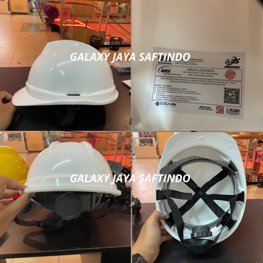 หมวกกันน็อค MS PROJECT SAFETY, ANTI-SHOCK, CERTIFIED, SNI ANSI STANDARD