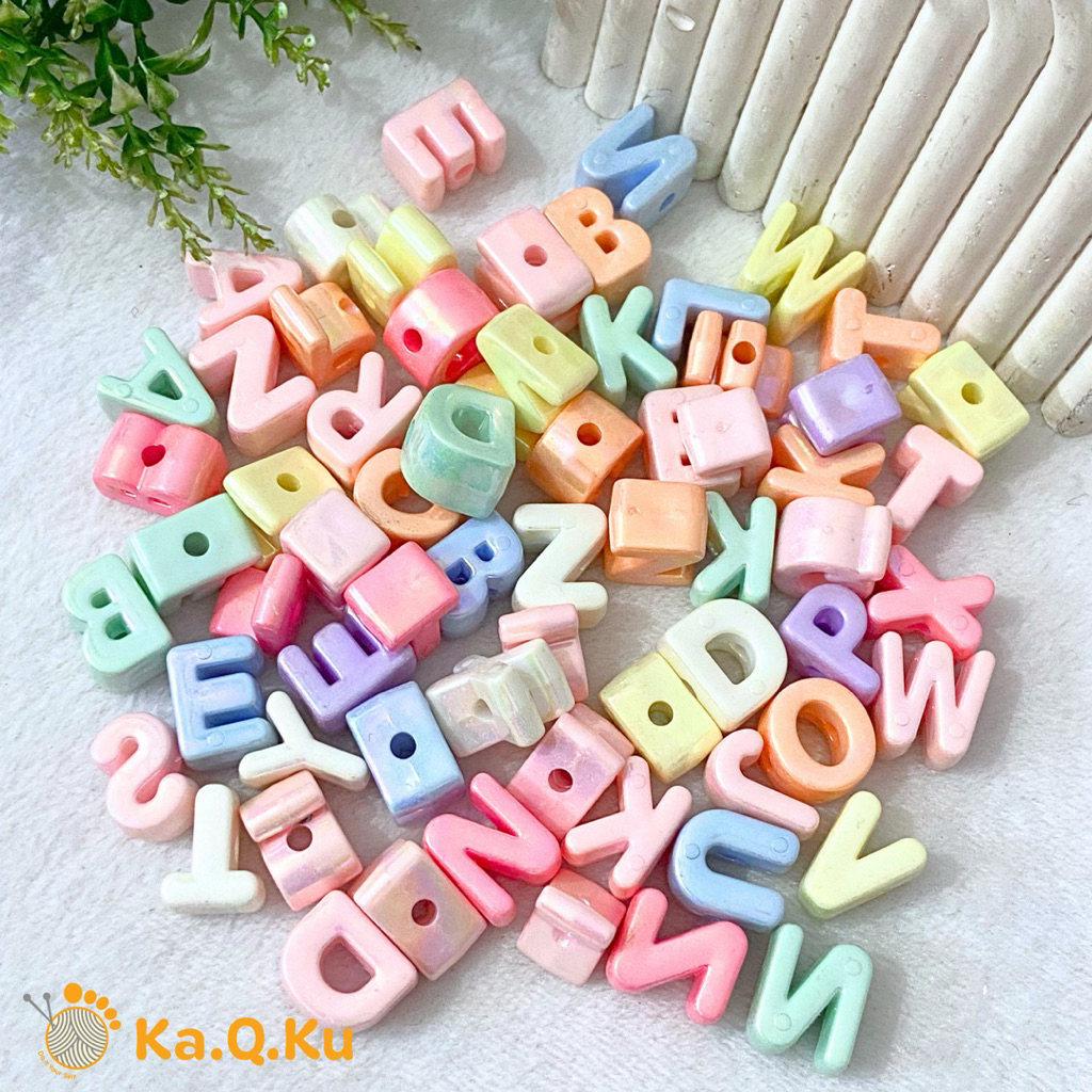 1 ชิ้นของ ORDINARY 3D ALPHABET BEADS