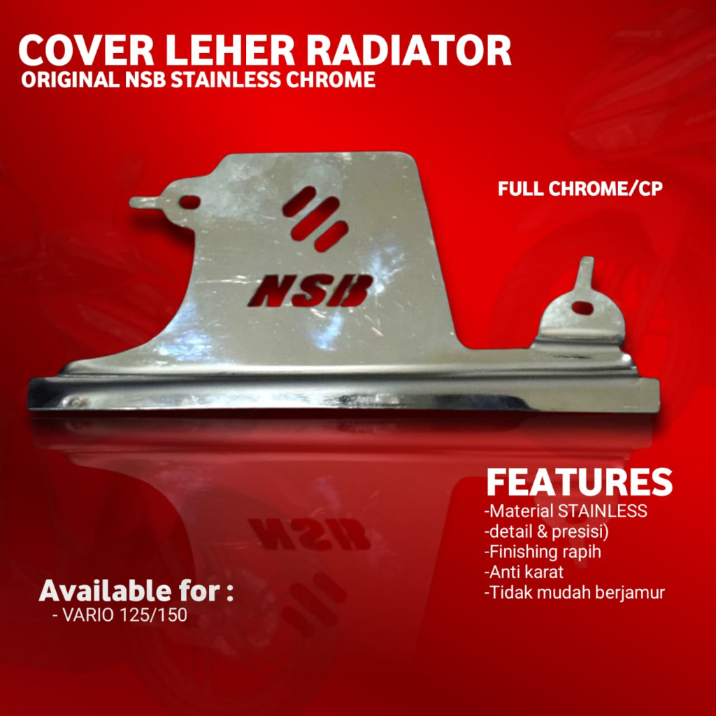 NSB RADIATOR ฝาครอบคอ VARIO125 VARIO150 ADV150 PCX150 HONDA RADIATOR ฝาครอบคอด้านบน STAINLESS CHROME