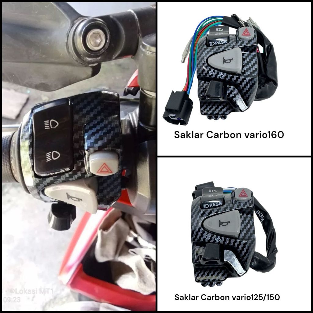 สวิตช์ซ้ายคาร์บอน NMAX OLD NMAX ใหม่ VARIO125/150 VARIO160 PNP