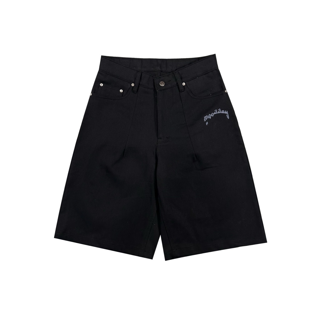 RAW DENIM JORTS BLACK KAREEDDAY PROJECT