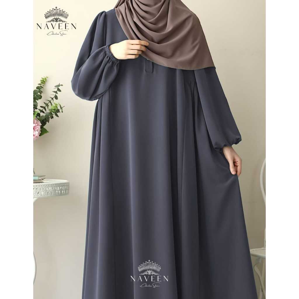 NAVEEN - Abaya ธรรมดาหรูหราสําหรับผู้หญิงมุสลิม, วัสดุ Sabrina Madina พรีเมี่ยม, หรูหรา, ทุกวัน, การศึกษาล่าสุด - รูปที่ 2