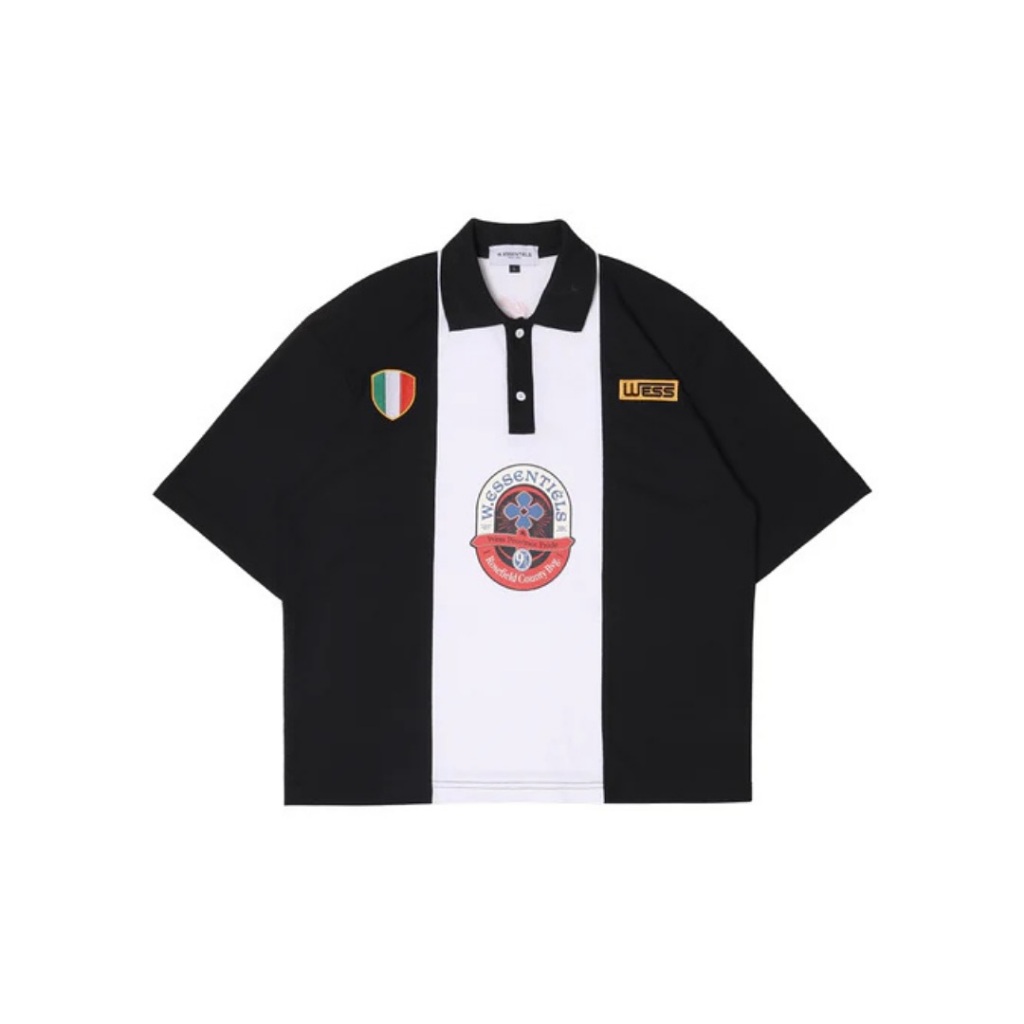 W Essentials Shirt Rugby 9Th Rue Solla Noir / Asphalt - ของแท้ 100%